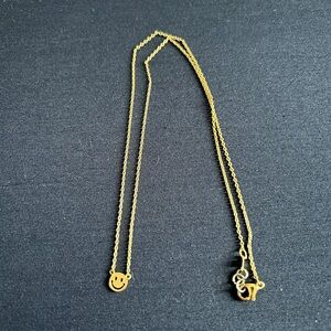 Gold Smiley Face Necklace